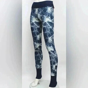 NWOT Adidas Super Long All Over Print Womens Long Running Tights -  Blue-L